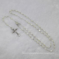 Religious 6mm Section Transparent Painting Glass Bead Rosary (IO-cr378)